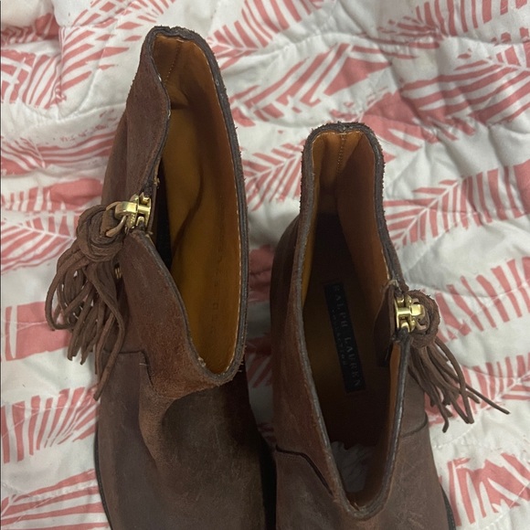 Trade Ralph Lauren Purple Label Collection Brown Ninette Ankle Boots - Picture 11 of 12